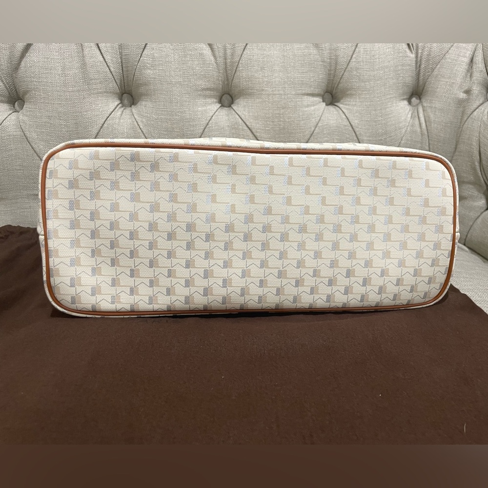 MOYNAT Oh! tote ruban MM Griege with yellow and blue ribbon - Picture 9 of 11